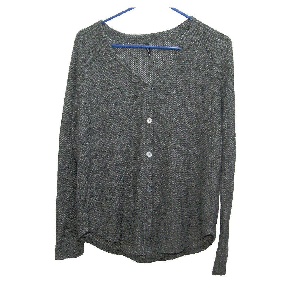 NORTH RIVER Women's (Size Medium) Gray Button Front Cardigan Sweater Top